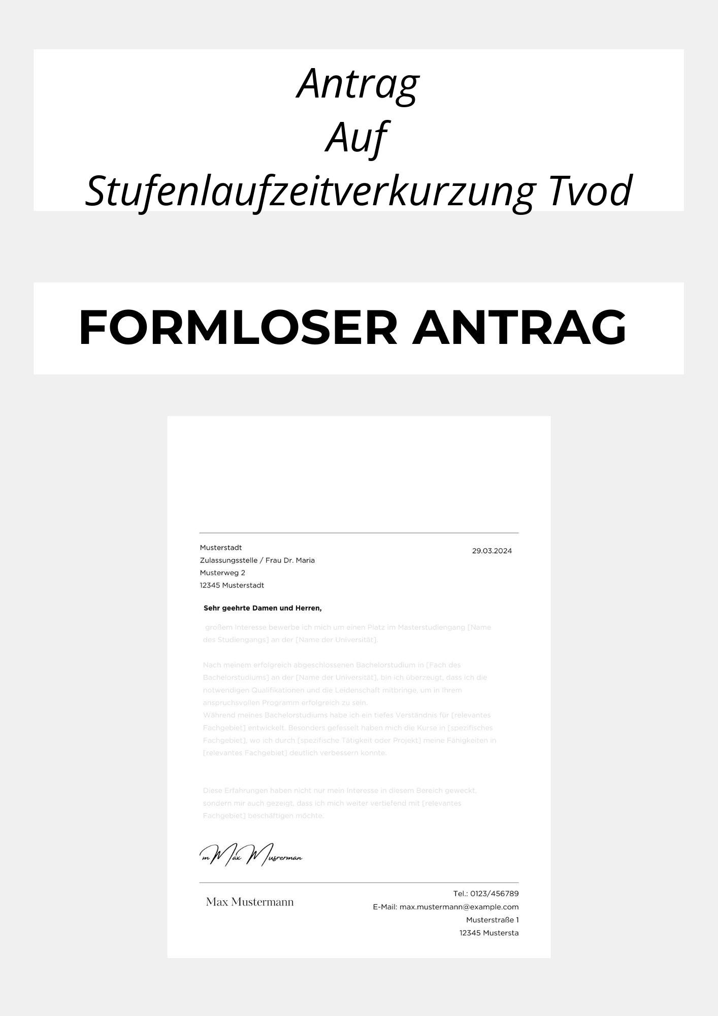 Formloser Antrag Antrag Auf Stufenlaufzeitverkürzung Tvöd